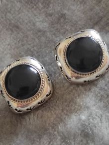 Vintage sterling silver clip on earrings