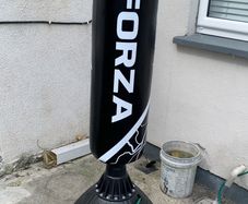 Boxing bag with Adidas Gloves