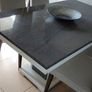Italian leather kitchen chairs, table Image 3