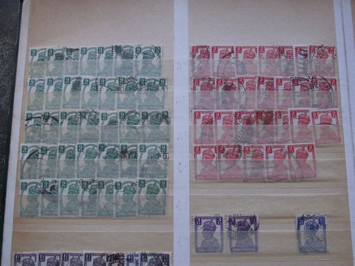 A nice collection of Stamps from India, presented in the stock book