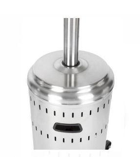 In/outdoor Silver Radiant Heater, Patio heater 8.5 KW Sturdy Steel  with Wheels