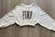 Ladies Bershka Crop Jumper: Medium - Or Free With Any Purchase