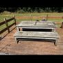 X2 wooden table with benches Image 4