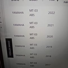 2022 Yamaha mt 03 front disc