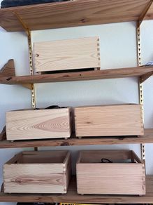 Wooden Storage Boxes x 5