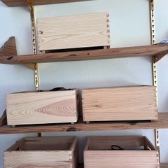 Wooden Storage Boxes x 5