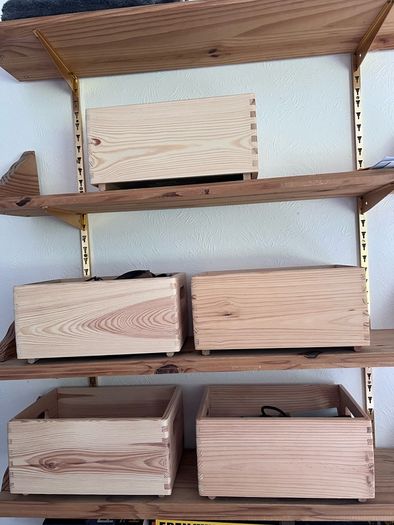 Wooden Storage Boxes x 5