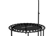 Rebounder Trampoline, 5-stage adjustable handle, Workout Trampoline, Black