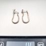 925 Sterling Silver Drop Chain Earrings Image 8