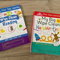Wipe clean reading and handwriting exercise books
