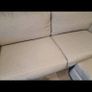 Fabric sofa and footstool Image 2