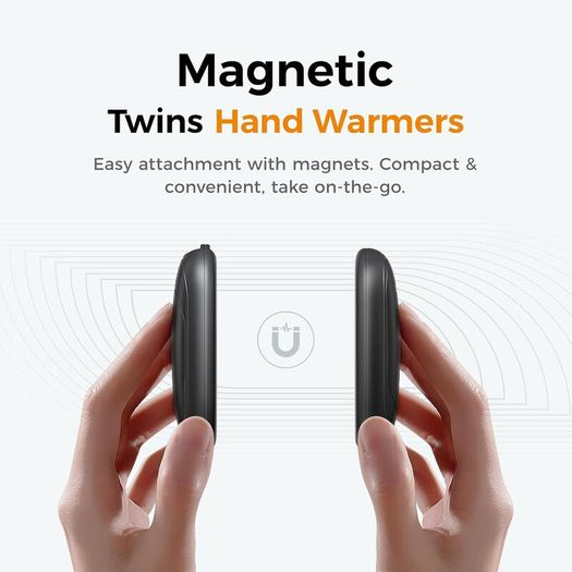 UT3 Lite Magnetic Hand Warmers Rechargeable 2 pack, Electric Handwarmers Ultra Thin Light Portable for Pocket Gloves,3 Levels Heat, Up to 8 hrs, UL Certified,Idea Tech Gifts for Men, Women Visit the OCOOPA Store