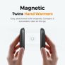 UT3 Lite Magnetic Hand Warmers Rechargeable 2 pack, Electric Handwarmers Ultra Thin Light Portable for Pocket Gloves,3 Levels Heat, Up to 8 hrs, UL Certified,Idea Tech Gifts for Men, Women Visit the OCOOPA Store Image 5
