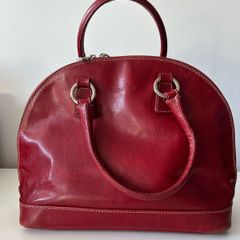 Red Leather Italian Made Handbag