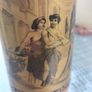 Tall oro potiche or gold porcelain 24 ct gold vase w/ Greek myths, D18 Image 2