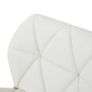 NEW SALE | PU Leather Rhombus Design Bar Stool with Adjustable Height - White Image 4
