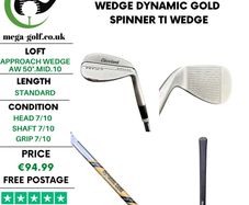 Cleveland RTX 6 Zipcore Wedge Aw 50 Degree.Mid.10 / Dynamic Gold Spinner Ti Wedge