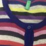 Bennetton Girls Multi stripe wool blend cardigan age 11/12 years Image 2