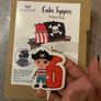 pirate ship cake topper and candle no 6 Image 2