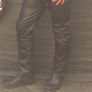 Mens Biker Leather Jeans Image 7