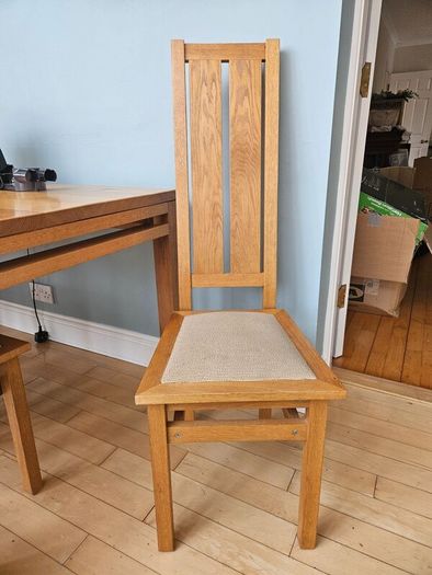6 solid wood dining chairs