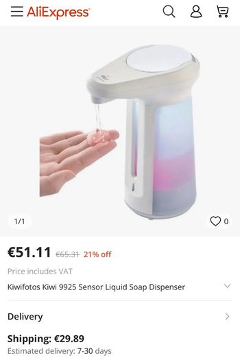 32 x Kiwi 9925 Motion Sensor Liquid Soap / Liquid Dispensers Job Lot - 300 Available