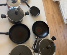 9 Piece Tefal Non-Stick Cookware Set Sold as a Set (Non-Induction)