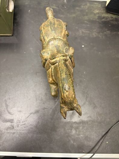 Vintage Chinese Tang-Style Metal Horse Figurine