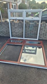 upvc windows double glazed brown / white