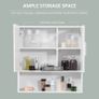 Bathroom Mirror Cabinet, Wall Mounted Storage Cupboard Organizer with Double Doors and Adjustable (FREE SHIPPING) Image 8