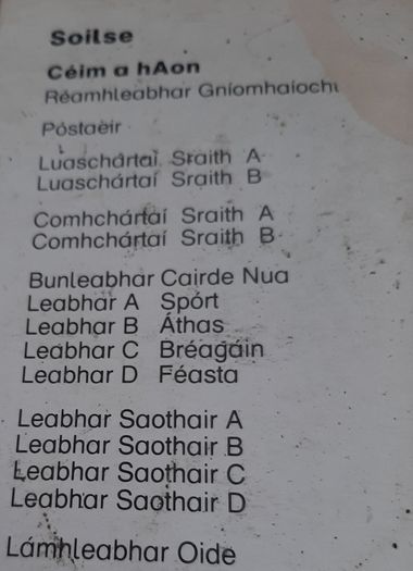 Fallons vintage Gaeilge books