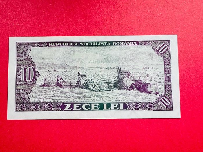 Romania.  10  LEI.  1966  Pick  94a.  A/ Uncirculated )