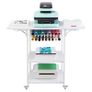 Heat Press Table 3Tier Movable Heat Press Stand Foldable with Wheels Brown Image 4