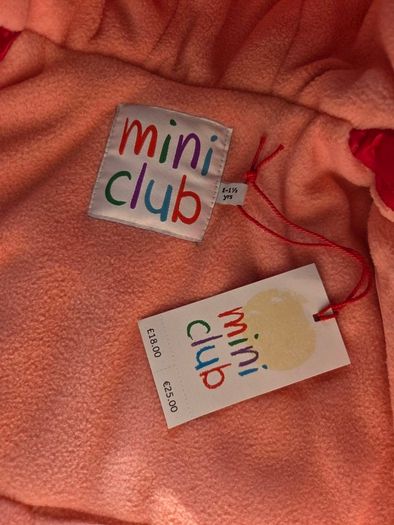 Mini Club Red Polka Dot Fleece-Lined Hooded Raincoat/Winter Coat