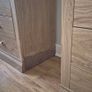 Large Oak-Effect 3-Drawer Bedside Lockers Image 6