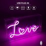 NEW SALE | Neon Light Love Sign/Neon Acrylic Box Lights Sign/Energy Efficient Neon Pink LED Lights/USB Powered / 3 Unique Designs (Pink Love) Valentines Day Gift Image 6
