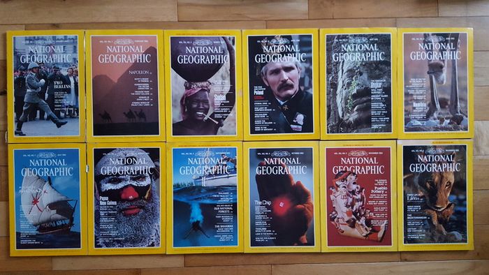 National Geographic magazines x 400 from early 20th century to 2009