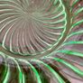 Uranium Green Vintage Glass Carnival Serving Bowl by Bagley UK Image 8