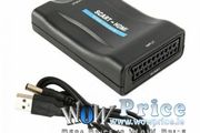 38222 SCART To HDMI Video Audio Upscale Converter Adapter HD 1080P