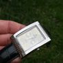 Mens QBOS Rectangular Shaped SS Watch with Black Straps Image 5