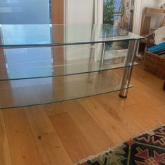 glass tv table
