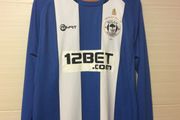 Wigan Athletic Jersey. Season 2012/2013. Official Mi-fit Long Sleeved Mens Home Jersey. Authentic Original From 2012. Not A Modern Day Remake.