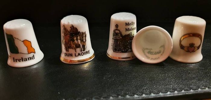 Collection of Bone China Irish Themed Thimbles