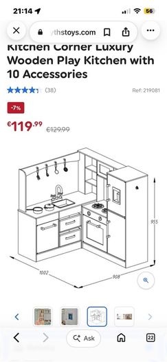 Wooden Play Kitchen
