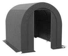 Garden Storage Tent Outdoor Storage Shelter Bike Garage with PE Cover & Metal Frame 2.4 x 1.8 x 1.9 m Dark Gray