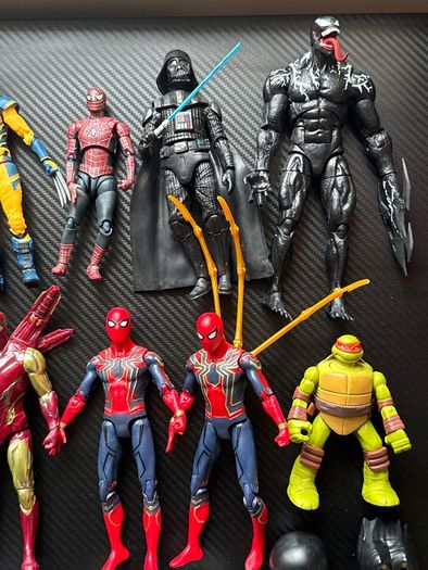 Large Action Figure Collection - TMNT, Naruto, Marvel & DC