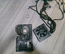 asus motherboard + 2 intel cpu + power supply