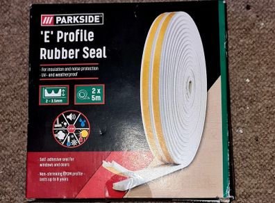 2 x Brand New Parkside E Profile Rubber Seal