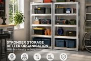 Set of 2 Heavy Duty Garage Storage Shelving Units 650kg Capacity Each