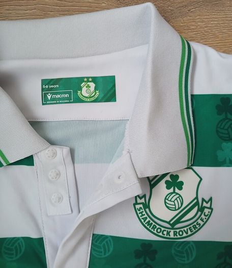 Shamrock Rovers Home Shirt Kids 5-6 Years Macron